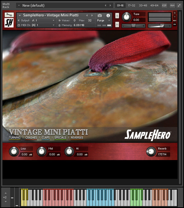 Piatti Instrument Vintage Mini Piatti Cymbals - SampleHero - Virtual Instruments